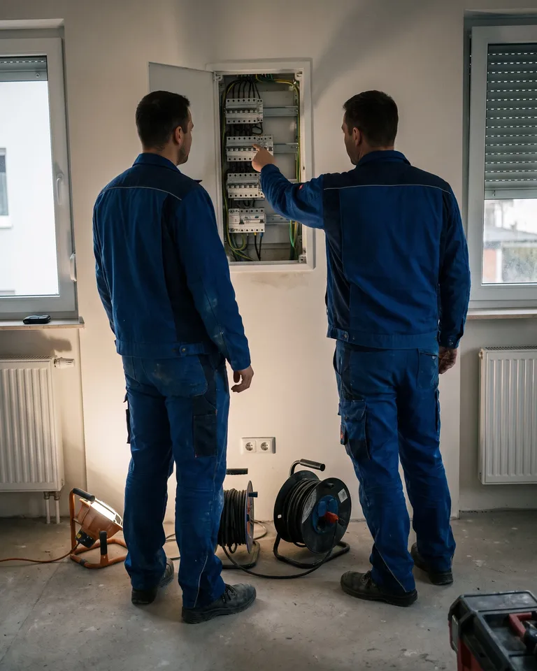 Wallbox an einer Garagenwand